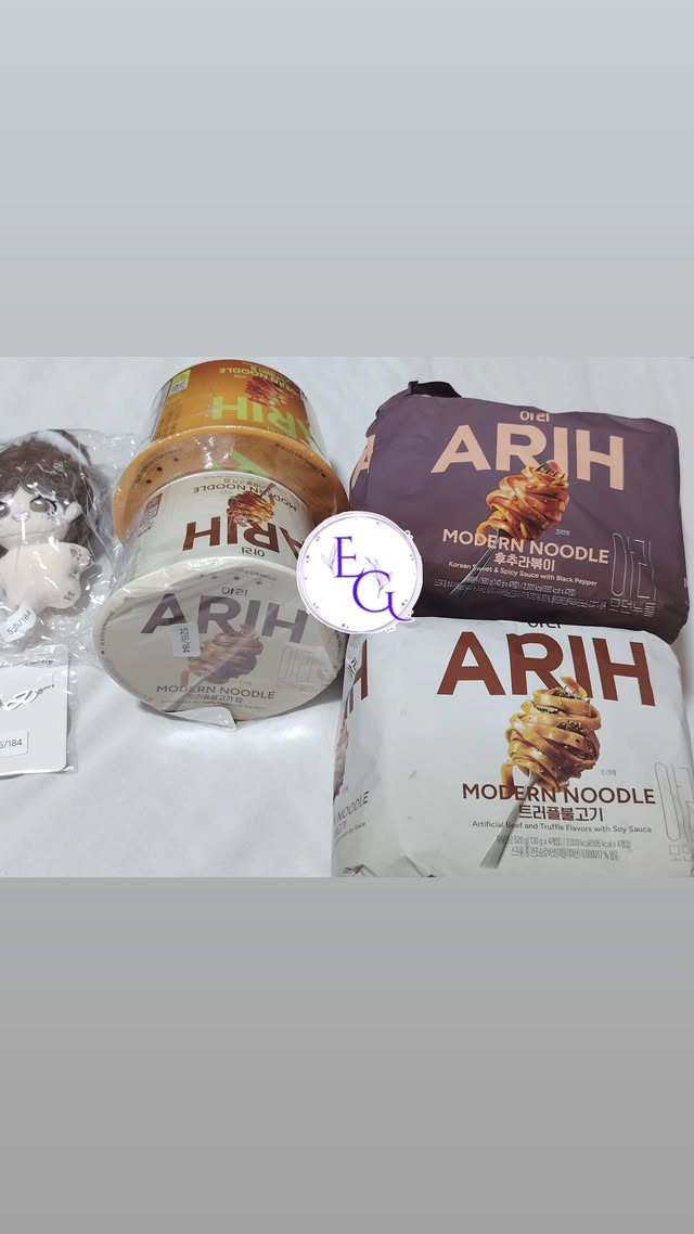 ARIH Modern Noodle packs and plush keychain